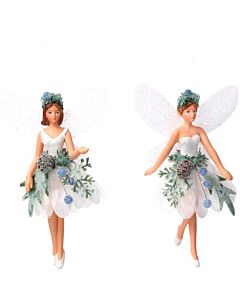 Gisela Graham Eucalyptus Resin/Fabric Fairy Decoration